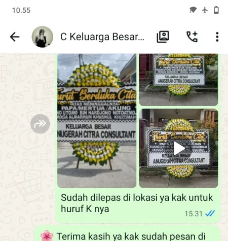 Pengiriman Papan Bunga Duka Paninggilan Utara